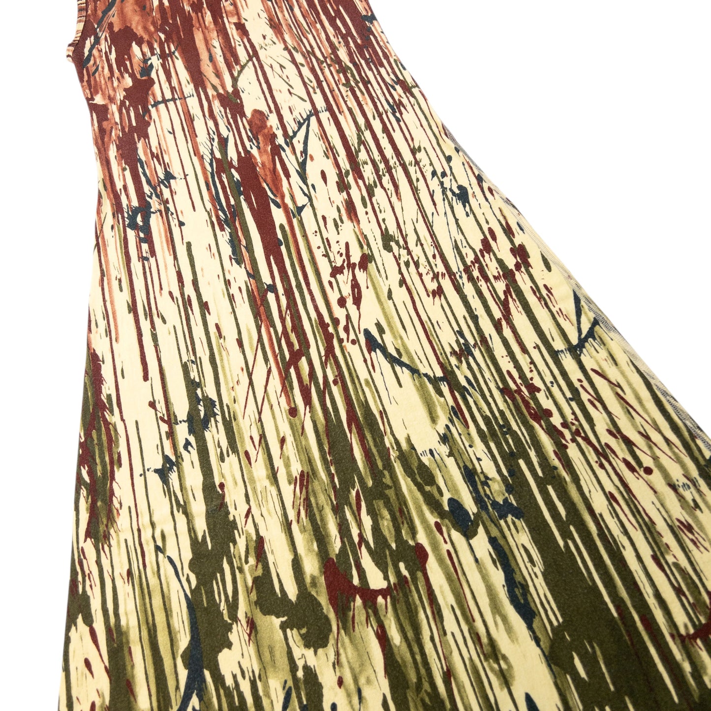 Vintage 1998 Jean Paul Gaultier Jean's Blood Drip Print Maxi Dress Womens Size L