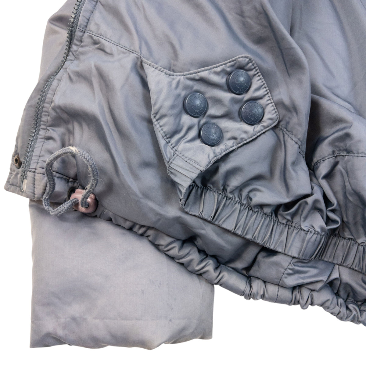 Vintage 90s Armani Jeans Zip Up Puffer Jacket in grey, photo 5