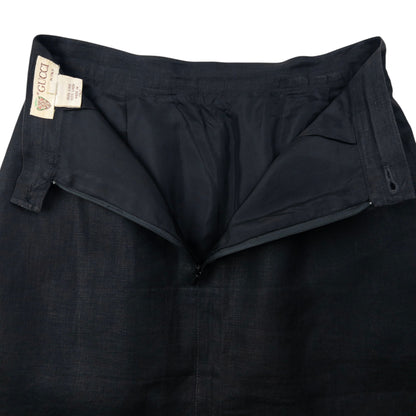 Vintage 70S Gucci Linen Skirt Womens Size W24