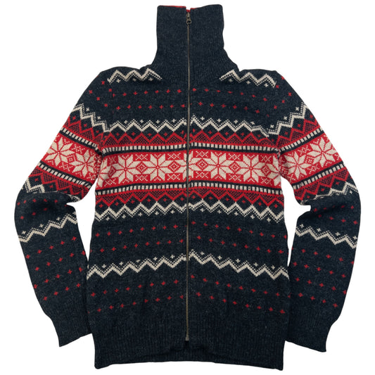 Vintage 90s Hysteric Glamour Pattern Zip Up Jumper Womens Size S