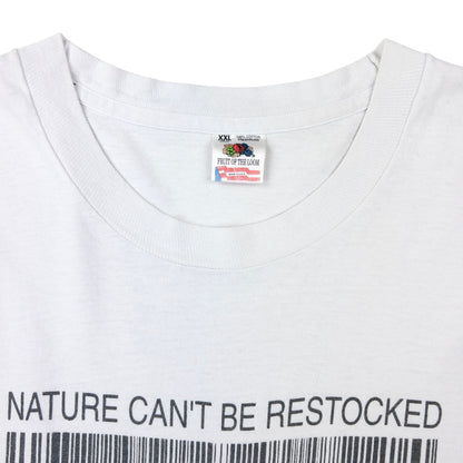 Vintage Nature Can't Be Restocked Zebra Barcode Graphic T Shirt Size XXL