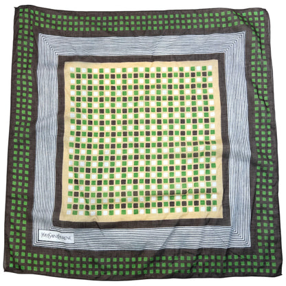 Vintage 90s YSL Yves Saint Laurent Pattern Scarf