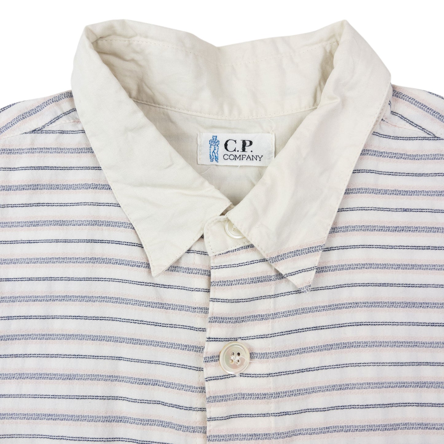 Vintage 90s CP Company Striped Long Sleeve Button Up Shirt Size S