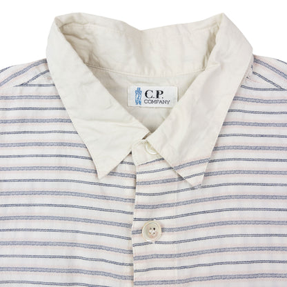 Vintage 90s CP Company Striped Long Sleeve Button Up Shirt Size S