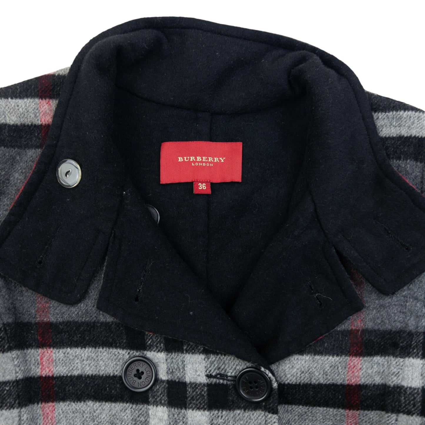 Vintage 2000s Burberry Nova Check Wool Jacket Womens Size S