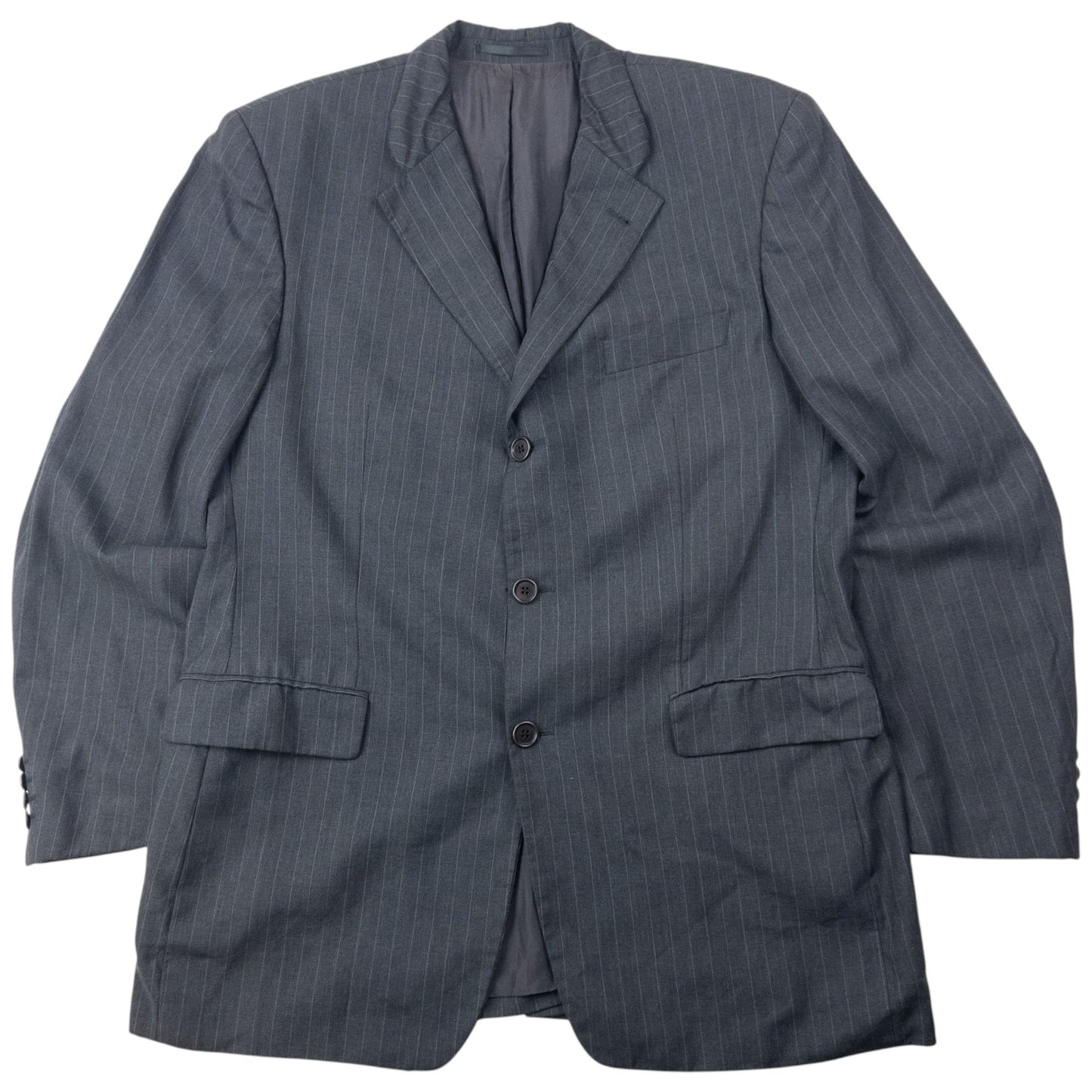 Vintage 2000s Hugo Boss Pinstripe Jacket & Trousers Suit Set Size XL