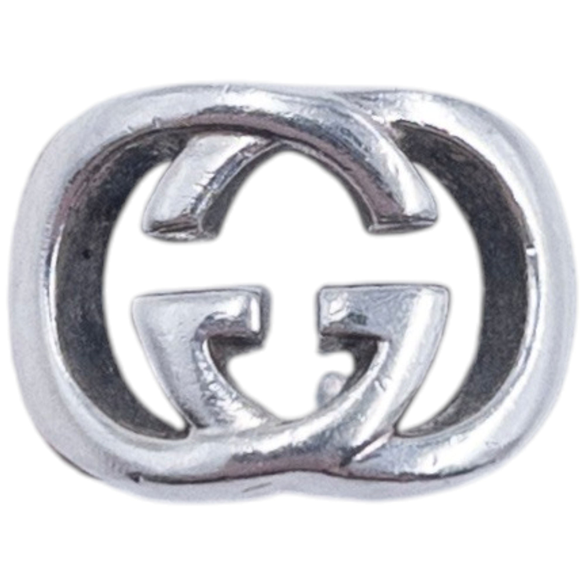 Vintage 2000s Gucci Silver Logo Ring