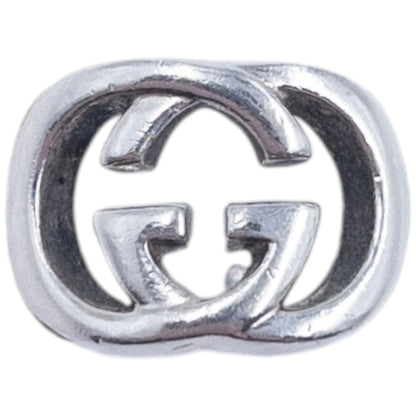 Vintage 2000s Gucci Silver Logo Ring