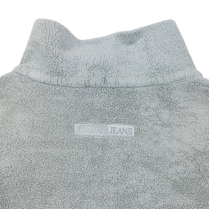 Vintage 90s Armani Jeans Cropped Fleece Jacket Womens Size M