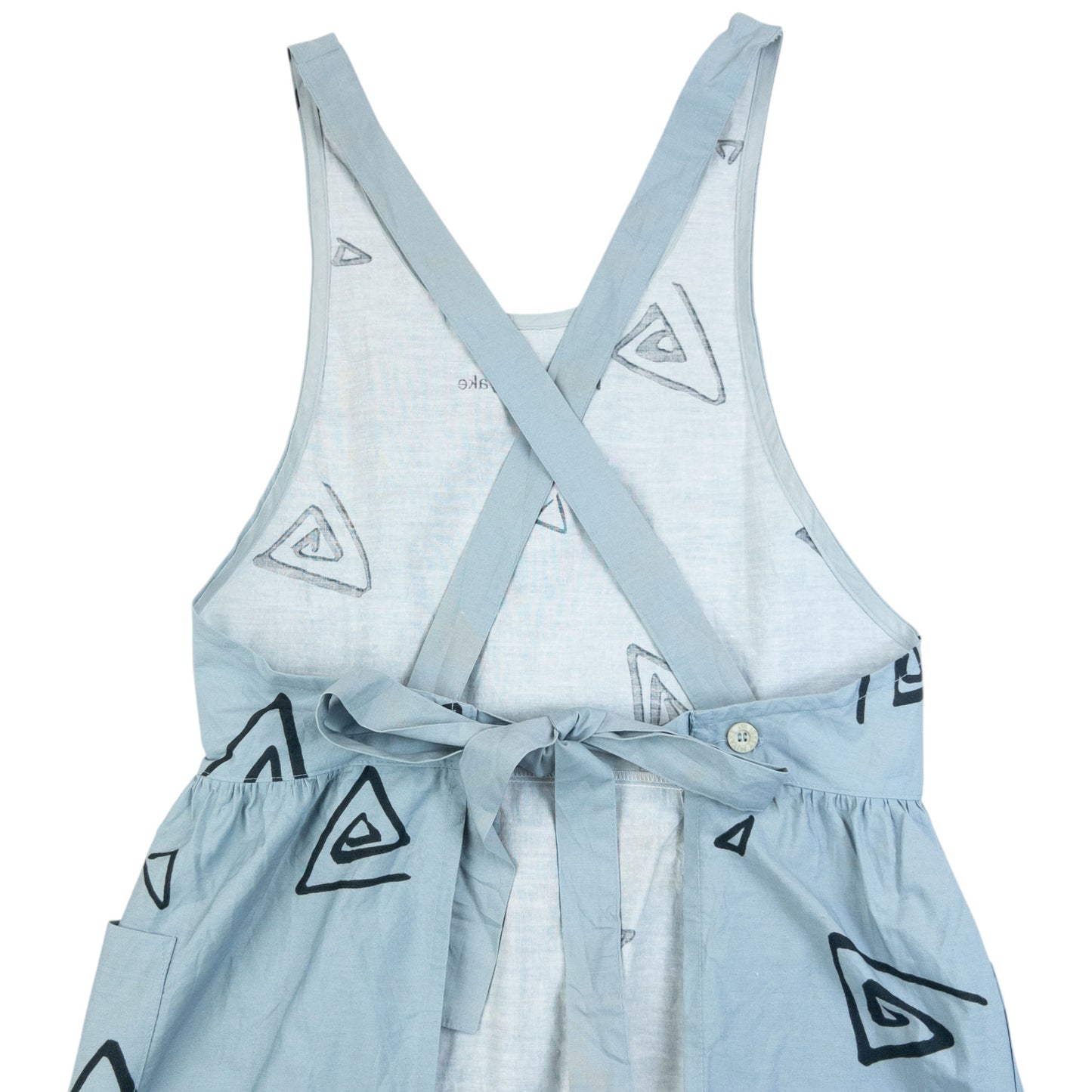 Vintage 90s Issey Miyake Triangle Print Tie Back Apron