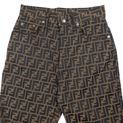 Vintage Fendi Monogram High Waisted Cropped Trousers Size W26