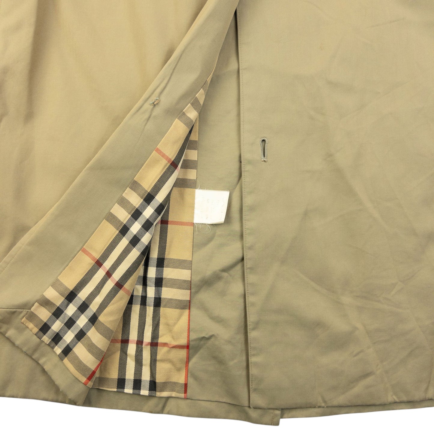 Vintage 90  Burberry Nova Check Lined Belt Waist Trench Jacket Womens Size M