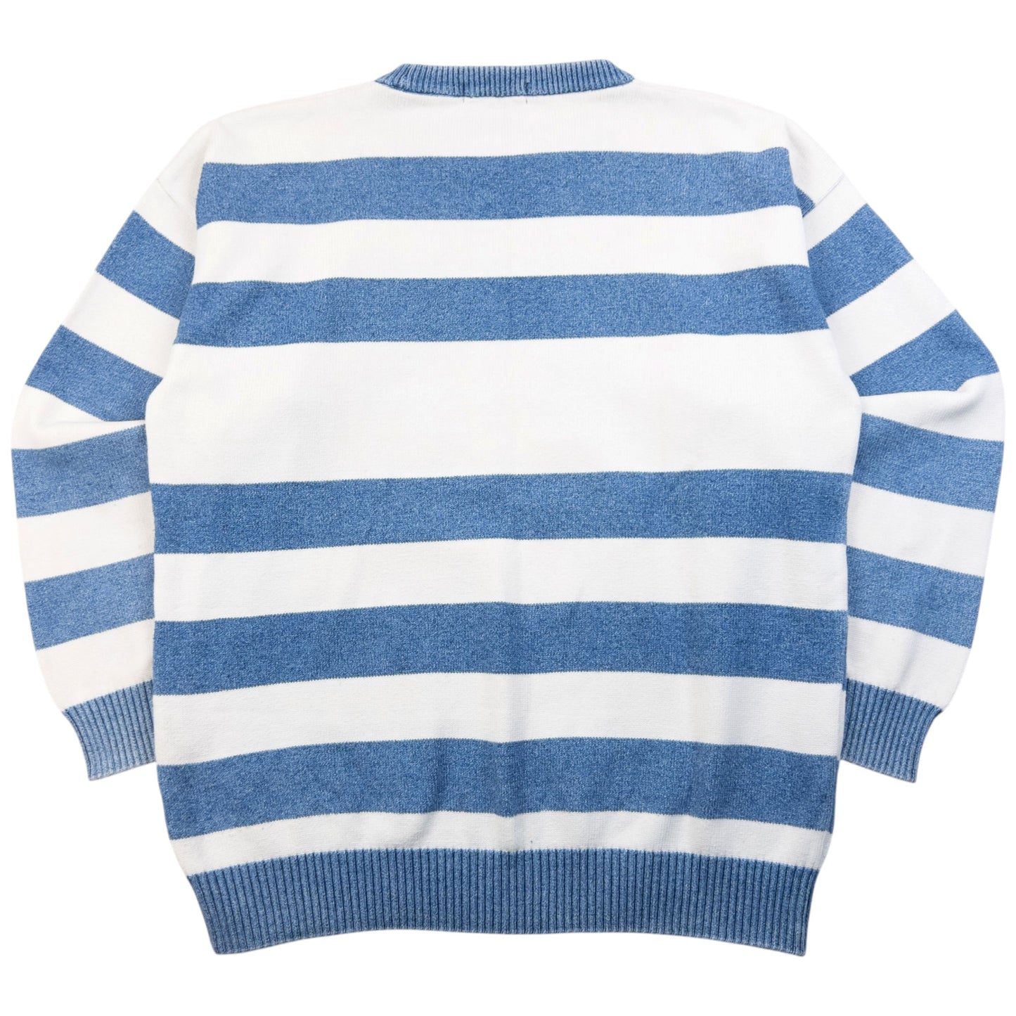 Vintage 90s Burberry Blues Striped Knit Jumper Size L