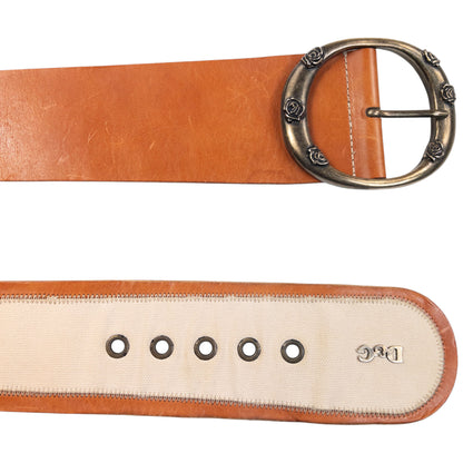 Vintage 2000s Dolce & Gabbana Leather Belt in brown, photo 5
