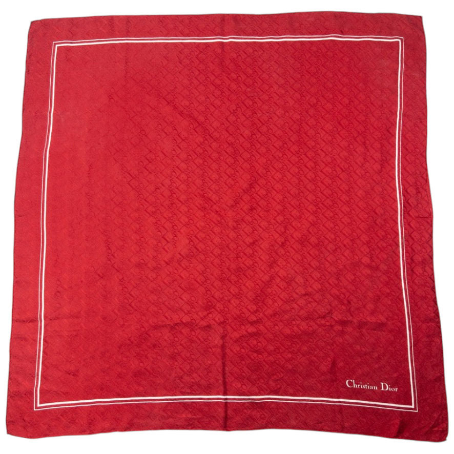 Vintage Dior Monogram Silk Scarf