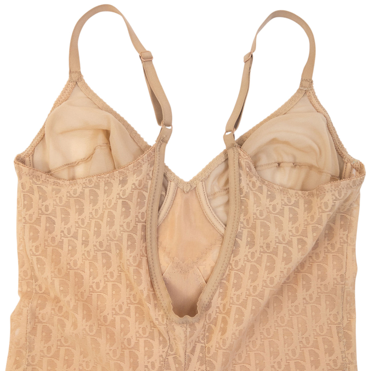 Vintage 90s Dior Lingerie Monogram Lace Bodysuit Womens Size M