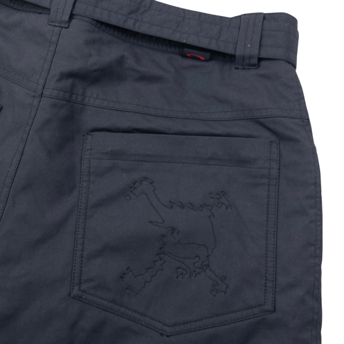 Vintage 90s Oakley Belt Waist Snowboarding Trousers Size L