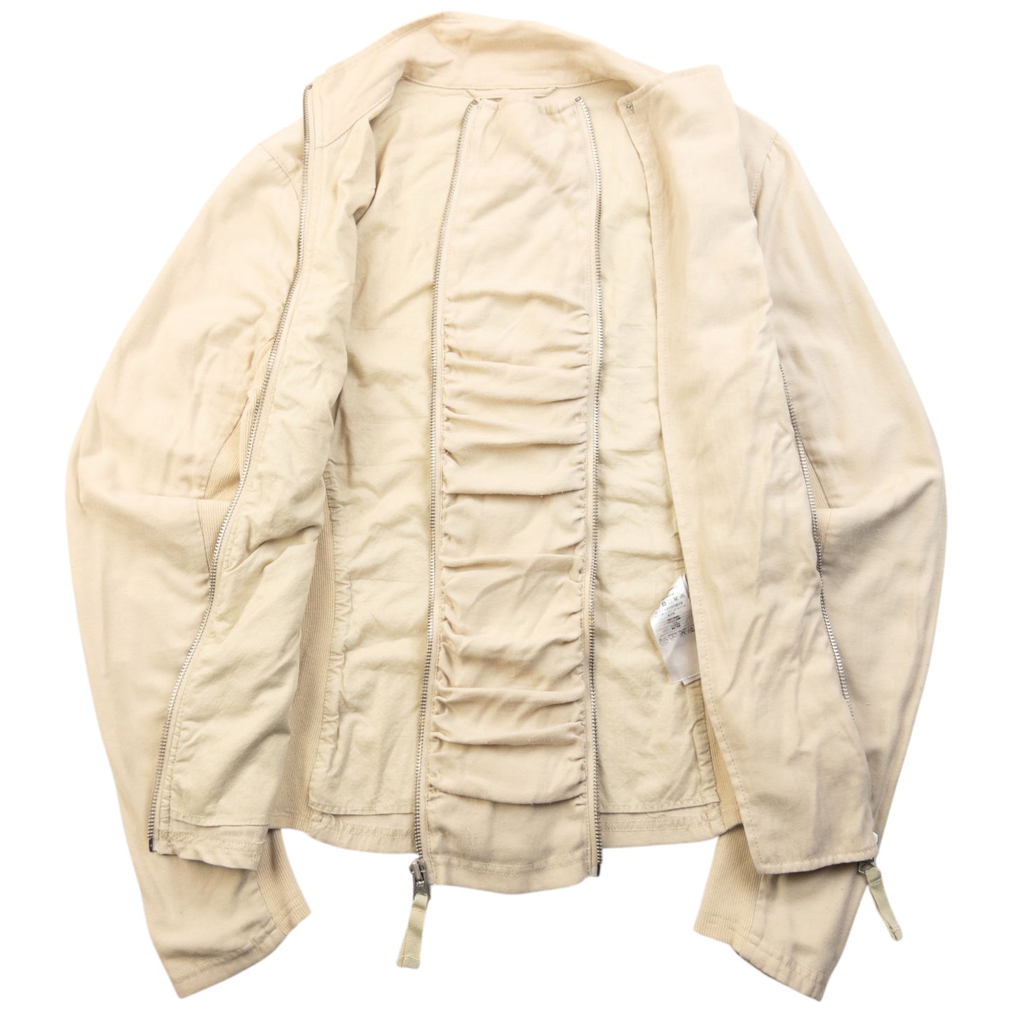 Vintage 2000s Armani Exchange Double Zip Ruched Jacket Womens Size M