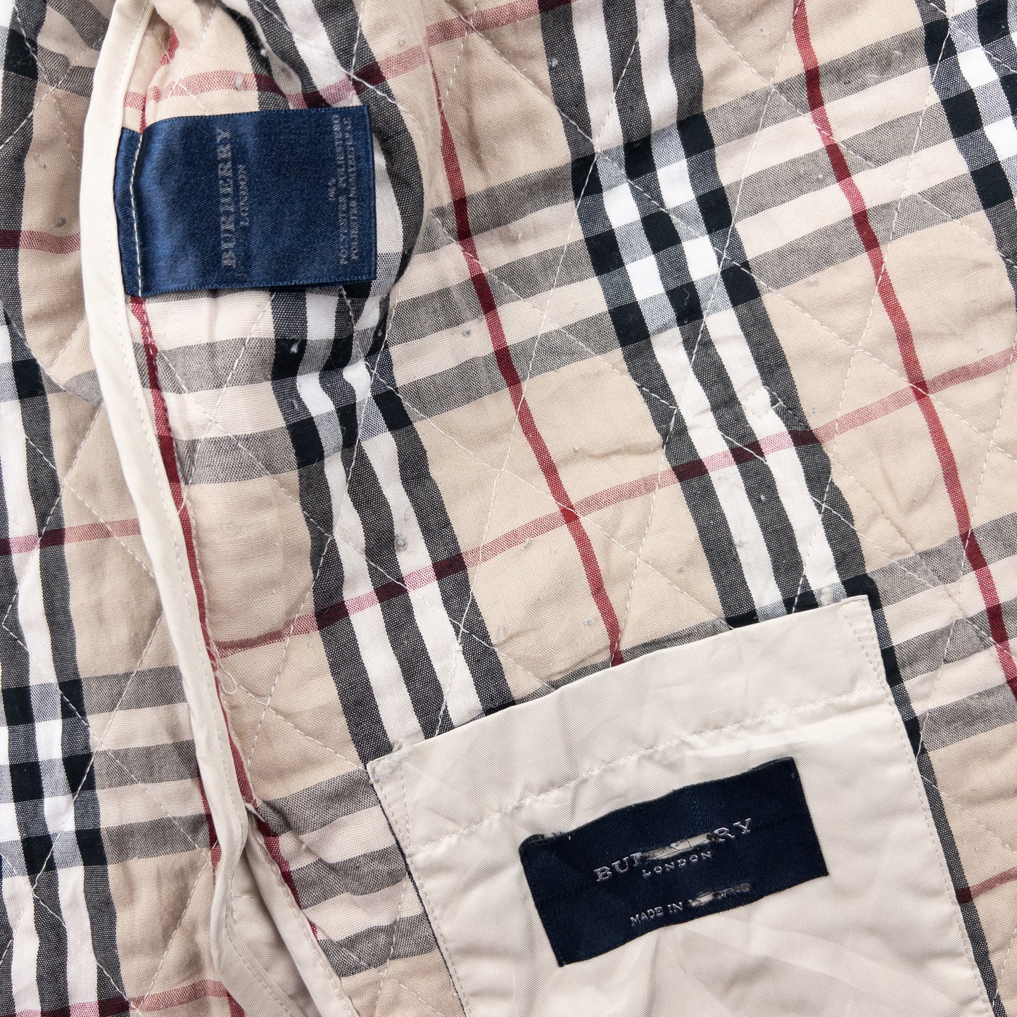 Vintage Burberry Nova Check Lined Quilted Jacket Womens Size L