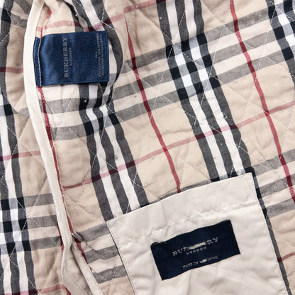 Vintage Burberry Nova Check Lined Quilted Jacket Womens Size L