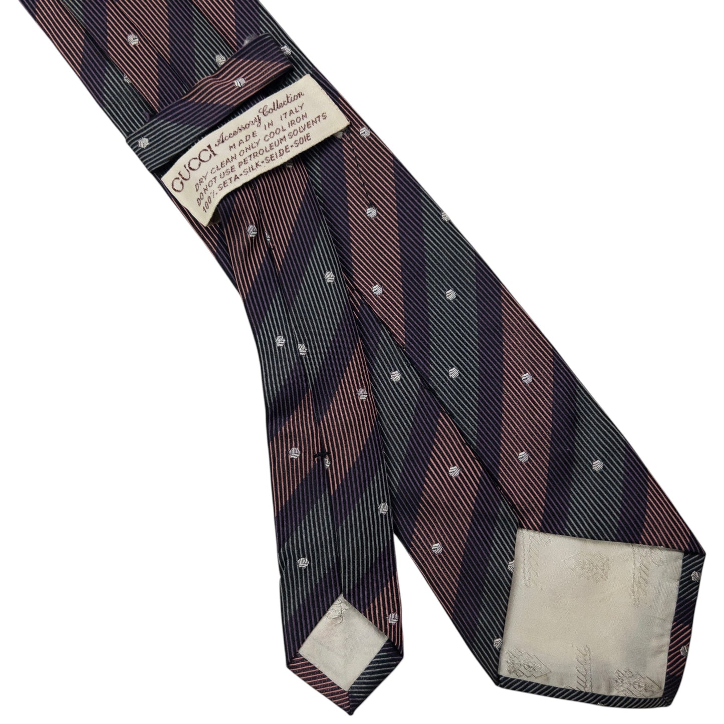 Vintage Gucci Striped Silk Tie