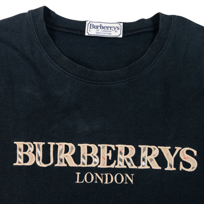 Vintage 90s Burberry Embroidered T Shirt in black (cotton), photo 3