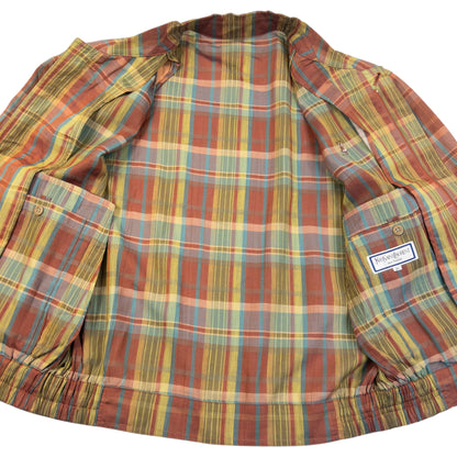 Vintage 80s YSL Yves Saint Laurent Checkered Harrington Jacket Size S