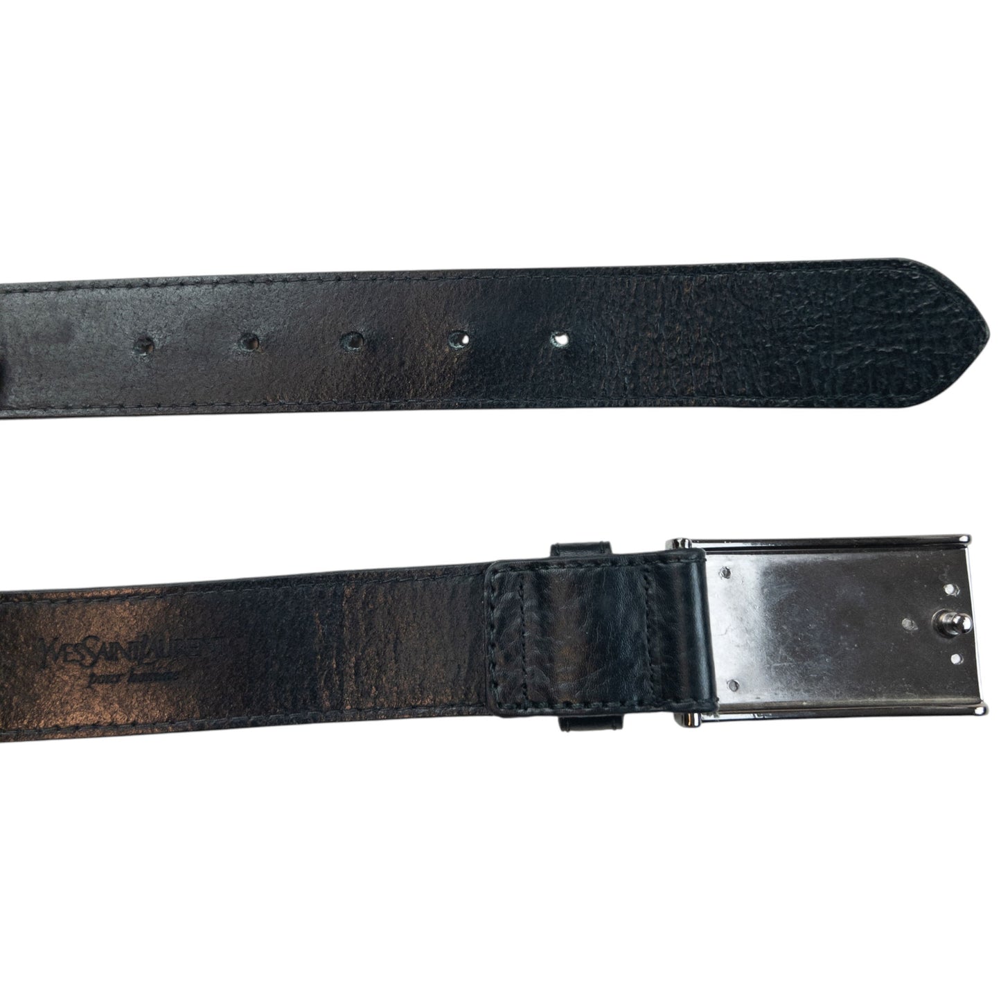 Vintage 2000s YSL Yves Saint Laurent Leather Belt Size M