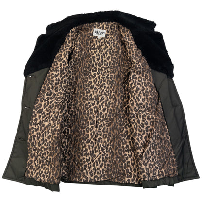 Vintage 2000s Dolce & Gabbana Leopard Print Lined Jacket in green, photo 2