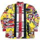 Vintage 90s Versace Jeans Couture Rock N Roll Royalty Print Button Up Shirt Size XL