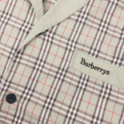 Vintage 90s Burberry Nova Check Long Sleeve Button Up Pyjama Shirt Size M