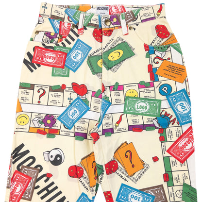 Vintage 90s Moschino Jeans Monopoly Parody Print Trousers, photo 4