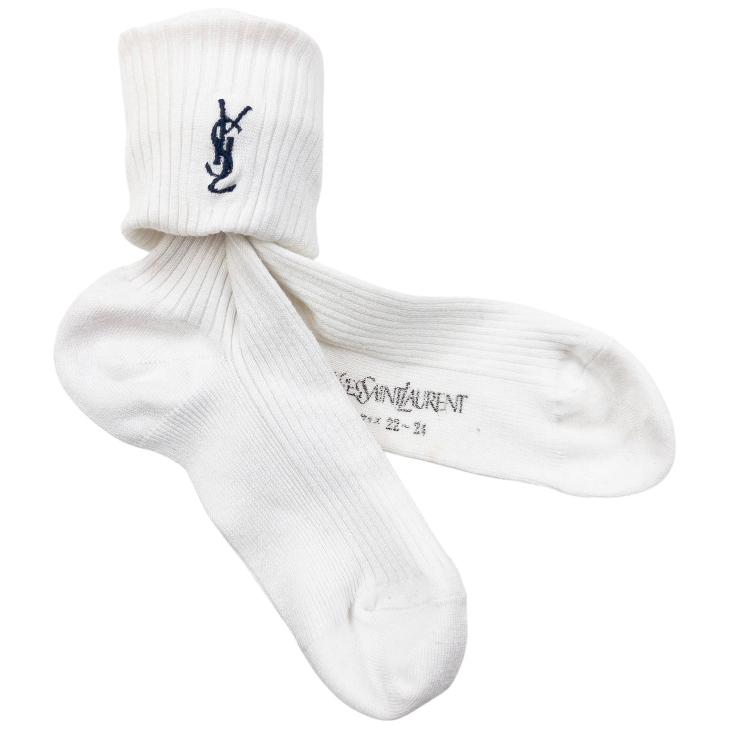 Vintage YSL Yves Saint Laurent Embroidered Socks