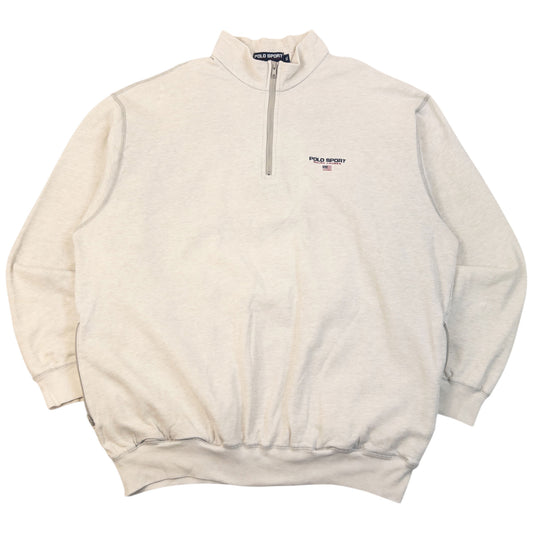 Vintage 90s Polo Sport Ralph Lauren Q Zip Sweatshirt Size XL