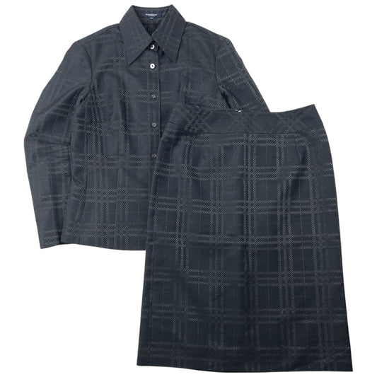 Vintage 2000s Burberry Nova Check Jacket & Skirt Suit Set Womens Size M