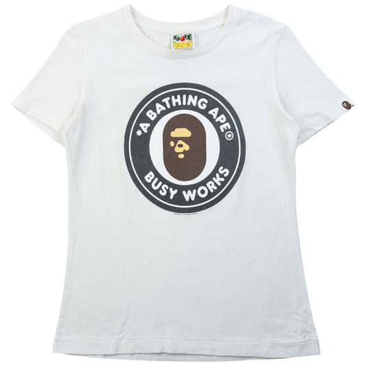 Vintage Bape Busy Works Graphic T Shirt Womens Size XS