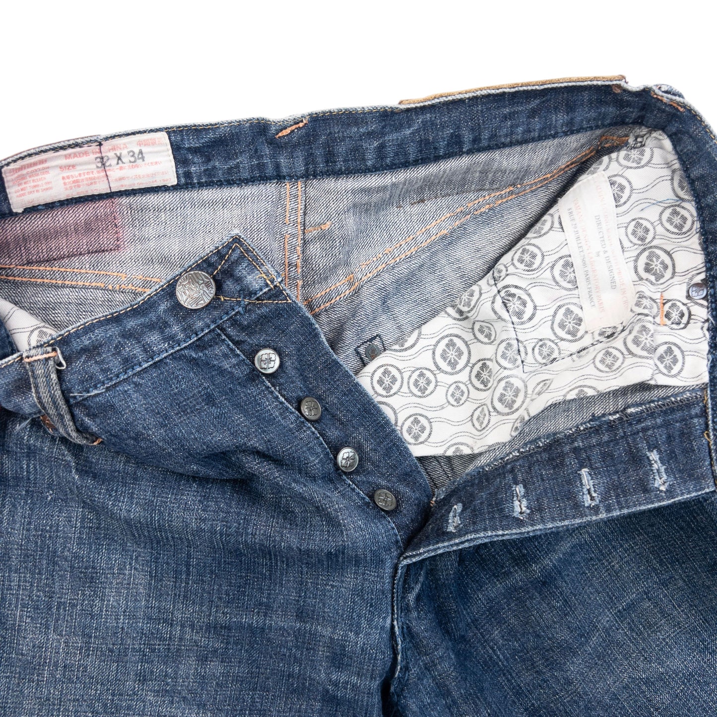 Vintage 90s Evisu Yamane Embroidered Gull Japanese Denim Jeans Size W29