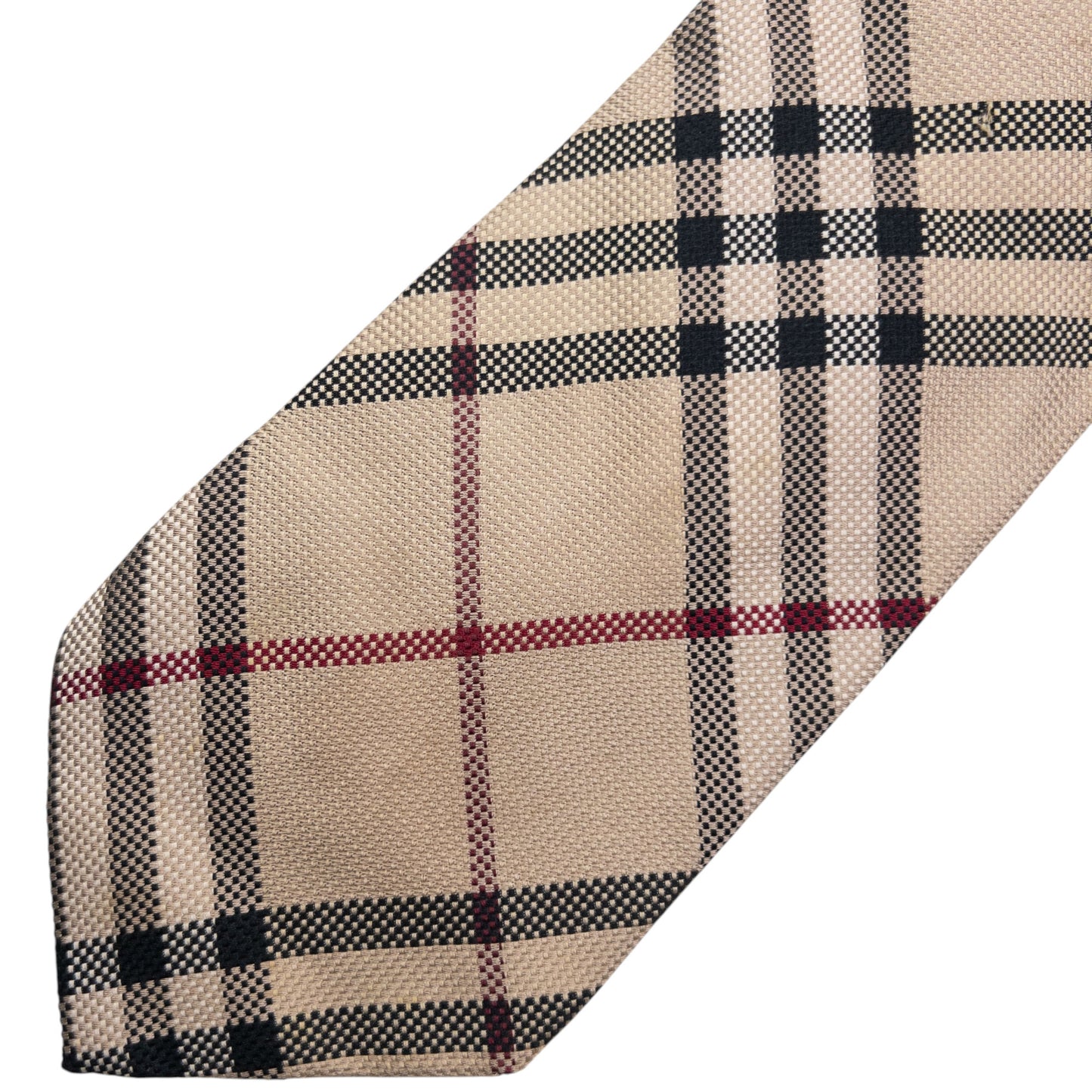 Vintage 2000s Burberry Nova Check Silk Tie