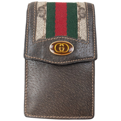 Vintage 80s Gucci Monogram Leather Cigarette Case