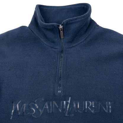 Vintage 2000s YSL Yves Saint Laurent Q Zip Fleece Sweatshirt Size M