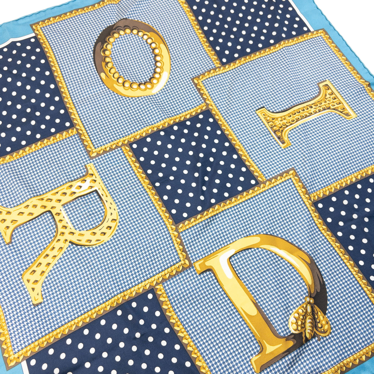 Vintage 2000s Dior Polka Dot Silk Scarf