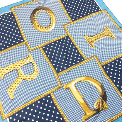 Vintage 2000s Dior Polka Dot Silk Scarf