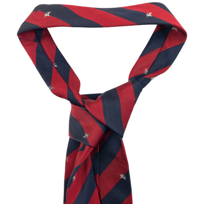 Vintage 2000s Burberry Striped Monogram Silk Tie