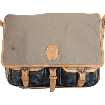 Vintage 80s CP Company Leather Messenger Crossbody Bag