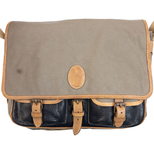 Vintage 80s CP Company Leather Messenger Crossbody Bag