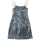 Vintage 2000s Versace Jeans Couture Sequin Denim-Print Dress Womens Size S