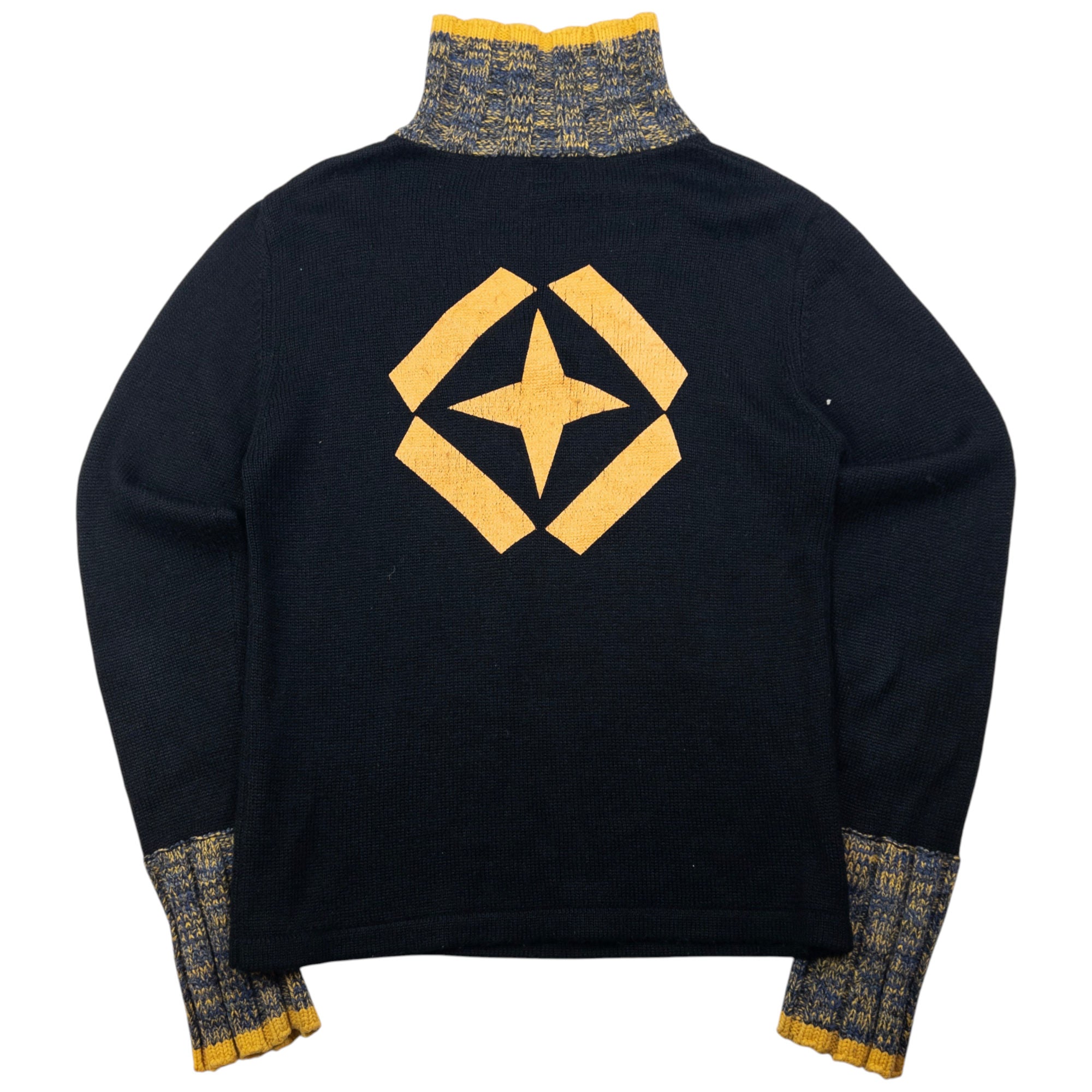 Vintage Armani Jeans Q Zip Knit Jumper Womens Size M