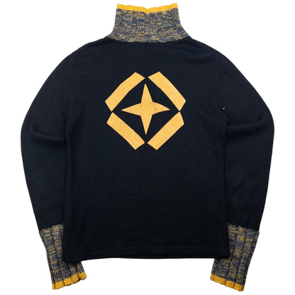 Vintage Armani Jeans Q Zip Knit Jumper Womens Size M