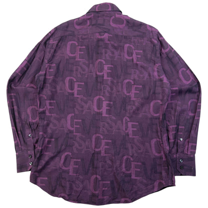 Vintage 2000s Versace Collection Monogram Long Sleeve Button Up Shirt Size M