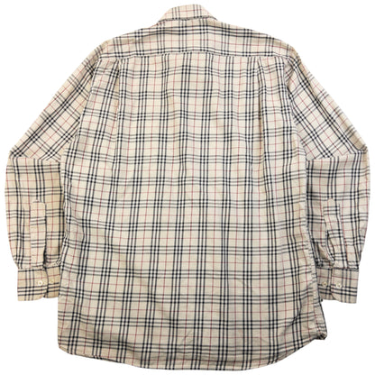 Vintage Burberry Nova Check Long Sleeve Button Up Shirt Size M